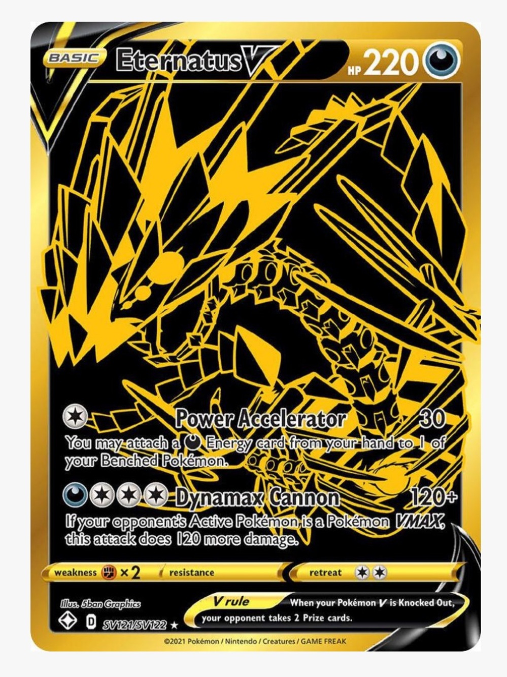 Eternatus V Shining Fates: Shiny Vault Pokemon Trading Card